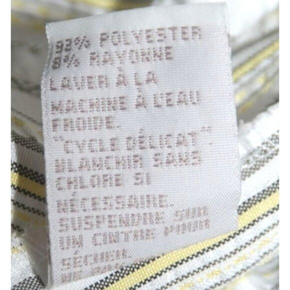 TanJay Ladies White Striped Double Button Jacket 14 Pockets 3/4 Cuffed Sleeves - Picture 10 of 10